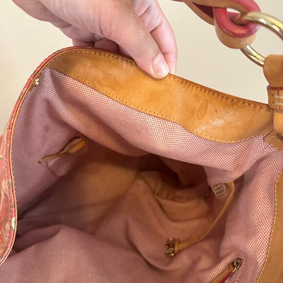 Dooney & Bourke Red Heart Logo Canvas Hobo Shoulder Bag – Vintage Valentine’s - Picture 12 of 16